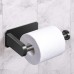 Toilet Paper Holder Self Adhesive VAEHOLD Kitchen Washroom Adhesive Toilet Roll Holder No Drilling for Bathroom Stick on Wall Stainless Steel Brushed Black