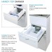 Transolid TC2D-1522-W All-in-One 15.5 in. x 22.4 in. x 34.9 in. Metal Drop-In Laundry Utility Sink and Cabinet in Gloss White