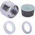 2 Pack 2.2 GPM Sink Faucet Aerator Male and Female Dual Thread Aerator Regular Standard Size Chrome by NIDAYE