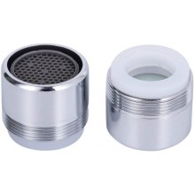 2 Pack 2.2 GPM Sink Faucet Aerator Male and Female Dual Thread Aerator Regular Standard Size Chrome by NIDAYE