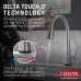 Delta Faucet Lenta Touch Kitchen Faucet Brushed Nickel Kitchen Faucets with Pull Down Sprayer Kitchen Sink Faucet Faucet for Kitchen Sink Touch2O Technology SpotShield Stainless 19802TZ-SP-DST