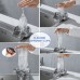 FOHEEL Glass Rinser for Kitchen Sinks SUS304 Stainless Steel Glass Cup Bottle Washer Cleaner Beer Bar Glass Rinser Faucet Sink Accessories for Home KTV Restaurants Cafes