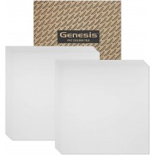 Genesis 2ft x 2ft Smooth Pro White Ceiling Tiles Easy Drop-in Installation – Waterproof Washable and Fire-Rated High-Grade PVC to Prevent Breakage Package of 12 Tiles