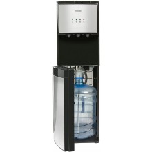 Igloo IWCBL353CRHBKS Stainless Steel Hot Cold & Room Water Cooler Dispenser Holds 3 & 5 Gallon Bottles 3 Temperature Spouts No Lift Bottom Loading Child Safety Lock Black Stainless