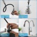 Kitchen Faucet Pull Down-Arofa A01LY Commercial Modern Single Hole Single Handle high arc Stainless Steel Brushed Nickel Kitchen Sink faucets with Pull Out Sprayer