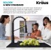 Kraus KPF-1610SFS Bolden 18-Inch Commercial Kitchen Faucet with Dual Function Pull-Down Sprayhead in all-Brite Finish Spot Free Stainless Steel