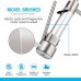 Qomolangma Commerical Kitchen Faucet with Pull Down Sprayer Single Handle Kitchen Sink Faucet with LED Light 2 Spout Brushed Nickel…
