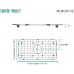 Serene Valley Sink Bottom Grid 24-1 8 x 12-5 8 Centered Drain with Corner Radius 1-1 2 Sink Protector NLW2412C