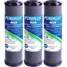 1 Micron 2.5" x 10" Whole House CTO Carbon Water Filter Cartridge Replacement for Countertop Water Filter System Dupont WFPFC8002 WFPFC9001 FXWTC SCWH-5 WHEF-WHWC WHCF-WHWC AMZN-SCWH-5 3Pack
