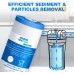 GOLDEN ICEPURE 5 Micron 10 x 4.5 Whole House Sediment Activated Carbon Water Filter Compatible with GE FXHTC GXWH40L GXWH35F GNWH38S Universal Water Filter System 2pack