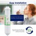 Inline Water Filter Membrane Solutions 10 X 2 with 1 4 Quick-Connect Water Filter Replacement Cartridge Inline Filter for Refrigerator Ice Maker Under Sink Reverse Osmosis Water System 2-Pack