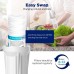 Membrane Solutions 5 Micron 10x2.5 String Wound Whole House Water Filter Replacement Cartridge Universal Sediment Filters for Well Water 6 Pack