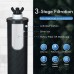 Purewell 2.25 Gallon Stainless Steel Gravity Water Filter System with 2 Black Purification Elements Countertop Filtration System for Home and Outdoor Use Without Stand