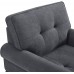 59 Chaise Lounge Indoor Living Room Chaise Chairs Comfort Sleeper with Upholstered Seat for Living Room Bedroom Apartment Dark Gray