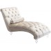 Accent Velvet Chaise Lounge Chair with Acrylic Feet Concubine Sofa with Headrest Pillow and Nailhead Trim for Living Room Bedroom Apartment Office Beige