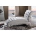 Baxton Studio Pease Contemporary Faux Leather Upholstered Crystal Button Tufted Chaise Lounge White