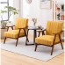 Bedroom Chair with Arms Chaise Lounge Sofa Soft Furry Lounge Chair Leisure Padded Seat for Living Room Balcony Bedroom Office Mid-Century Modern Comfy Reading Chair Color : Yellow Size : B