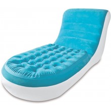 CCHHL Inflatable Chair Flocking Inflatable Sofa with Backrest Comfortable and Soft Lazy Chaise Lounges Living Room Bedroom Blue
