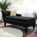 CHASIAISY Chaise Lounge Indoor Chair Tufted Fabric Modern Long Lounger for Office Living Room Sleeper Lounge Sofa with Nailheaded Color : Black