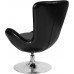 Flash Furniture Egg Series Black LeatherSoft Side Reception Chair