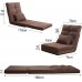 Folding Recliner Sofa Floor Chair,Indoor Chaise Lounges Triple Fold Down Sofa Bed Adjustable Floor Couch with One Pillow Modern Leisure Sofa Bed Video Gaming Sofa