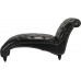 Henf Indoor Chaise Lounge Chair Living Room Leisure Chair Recliner Chair Rest Sofa Modern Long Lounger Couch Black