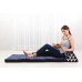 LEEWADEE 3-Fold Mat with Triangle Cushion – Comfortable TV Pillow Foldable Mattress with Cushion Made of Eco-Friendly Kapok 67 x 21 inches Blue White