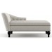 LUMISOL 58” Velvet Chaise Lounge Indoor Upholstered Sleeper Chair Recliner for Living Room Bedroom Beige
