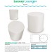 Luxury Lounger in Water Pool Chaise Lounge for Ledge 2 Chairs with Cylinder Table White