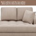 Modern Fabric Chaise Lounge Indoor Right Armrest Recliner Chair Tufted Upholstered Lounge Sleeper Sofa Couch with Removable Cushions and Pillow