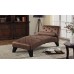 Nathaniel Home Contemporary Tufted Microfiber Lounge Chaise Chair for Living Room Bedroom Chocolate