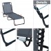 Outsunny Outdoor Folding Chaise Lounge Chair Portable Lightweight Reclining Garden Sun Lounger with 4-Position Adjustable Backrest for Patio Deck and Poolside Grey