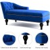 P PURLOVE Velvet Tufted Chaise Lounge Chair with Nailheaded Indoor Chaise Lounge Leisure Chair Rest Sofa Couch for Living Room Bedroom
