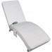 Polar Aurora Massage Chaise Lounge PU Leather Ergonomic Electric Recliner Chair with Remote Control and Heating Function White
