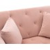 Velvet Chaise Lounge Chair Indoor with 2 Pillow Sofa Bed Sleeper Lounger Chair Living Room Recliner Couch for Bedroom Home Office,Pink