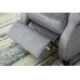 XLYAN Art Life Classical Recliner Chair Push Back Accent Recliner Ergonomic Lounge Fabric Recliner Chair Padded Seat for Living Room Single Sofa ReclinerGrey,Grey