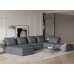 Belffin Modular Sectional Sofa Couch U Shaped Couch with Ottoman Convertible Sofa Couch Set with Reversible Chaise 7 PCS Bluish Grey
