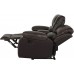 Reclining Sofa Air Leather Loveseat Recliner Chair Modern Living Room Set Furniture with Console Slate,Double Recliner Seat with Cup Holder,2-Seater with Flipped Middle Backrest for Theater Rv Sofa