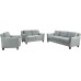 STARTOGOO Modern 3 Piece Living Room Sectional Sofa Furniture Set Include Three Seaters Couch Loveseat and Armchair with Back Cushions and Button Tufted On Arm Gray
