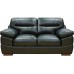 Sunset Trading Jayson 3 Piece Top Grain Black Leather Living Room Set Oversized Seating