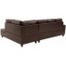 UNIROI Modern Faux Leather Sectional L-Shaped Couch Sofa Chaise Lounge and Storage Ottoman for Living Room Furniture Set Elegant Right-Brown