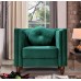 US Pride Furniture Tufted Velvet Upholstered Living Room Set 3PC Sofas Green