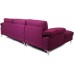 Velvet Fabric Sectional Sofa Set Corner Couch with Chaise Lounge Living Room Furniture Luxury Purple