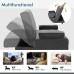 AWQM Futon Sofa Bed Upholstered Modern Convertible Folding Sofa Couch Sleeper for Compact Living Space Apartment Dorm Removable Soft Armrest 2 Cup Holders 67 L x 18.9 W x 32.36 H Dark Gray