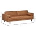 Brand – Rivet Aiden Mid-Century Modern Sofa Couch 86.6W Cognac Leather