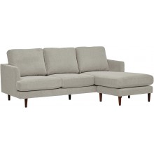 Brand – Rivet Goodwin Modern Reversible Sectional Sofa Couch 88.6"W Light Grey
