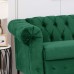 Christopher Knight Home Frieda Velvet 3 Seater Sectional Sofa with Chaise Lounge Emerald Black