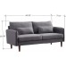 CINNIC Sofa Couch Modern Decor Fabric Sofa Couch Furniture Suitable for Small Spaces Living Room Soft Fabric Upholstery Easy Tool-Free Assembly Sofa Dark Gray