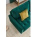 Emerald Green Velvet Fabric Sofa Couch,JULYFOX 71 inch Wide Mid Century Modern Living Room Couch 700lb Heavy Duty with 2 Throw Pillows