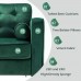 Esright 84.2 Green Velvet Couch Mid Century Modern Sofa,Tufted Velvet Fabric Sofa with 2 Bolster Pillows Sofas Couches for Living Room Apartment Bedroom